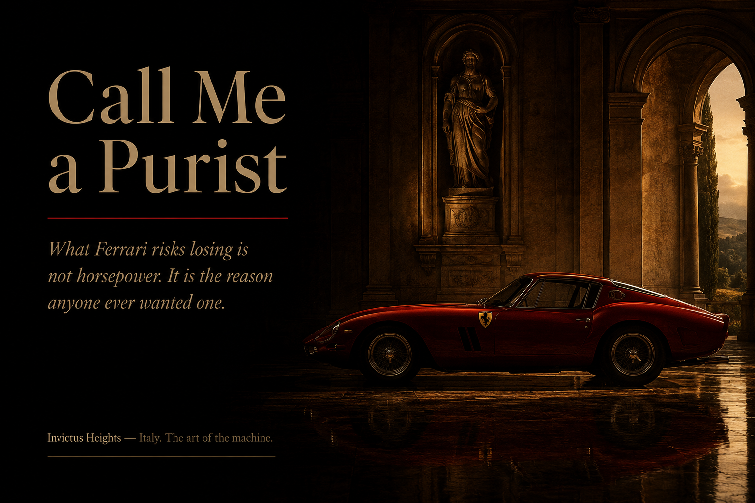 Call Me a Purist