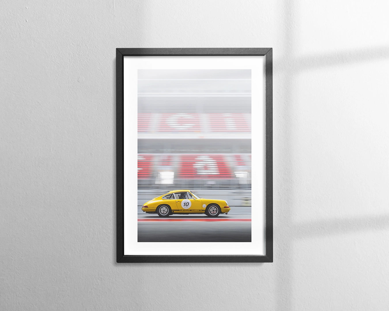 Porsche 911 SWB 2.0L Cup fine art photograph in black frame with museum-grade paper and plexiglass glazing