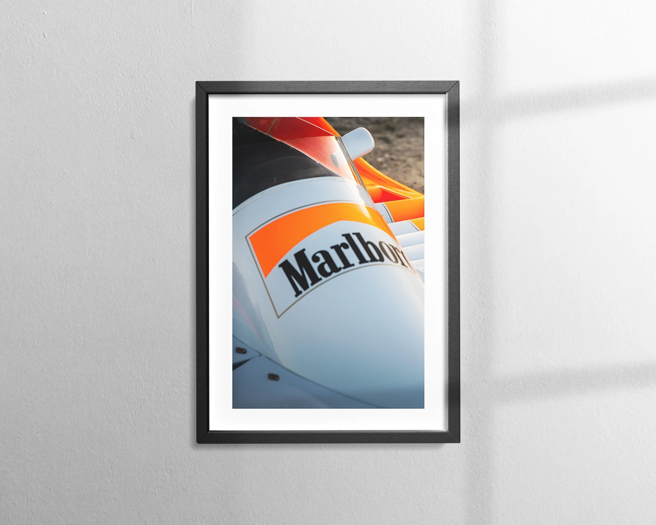 McLaren M28 1979 fine art photograph in black frame with museum-grade paper and plexiglass glazing