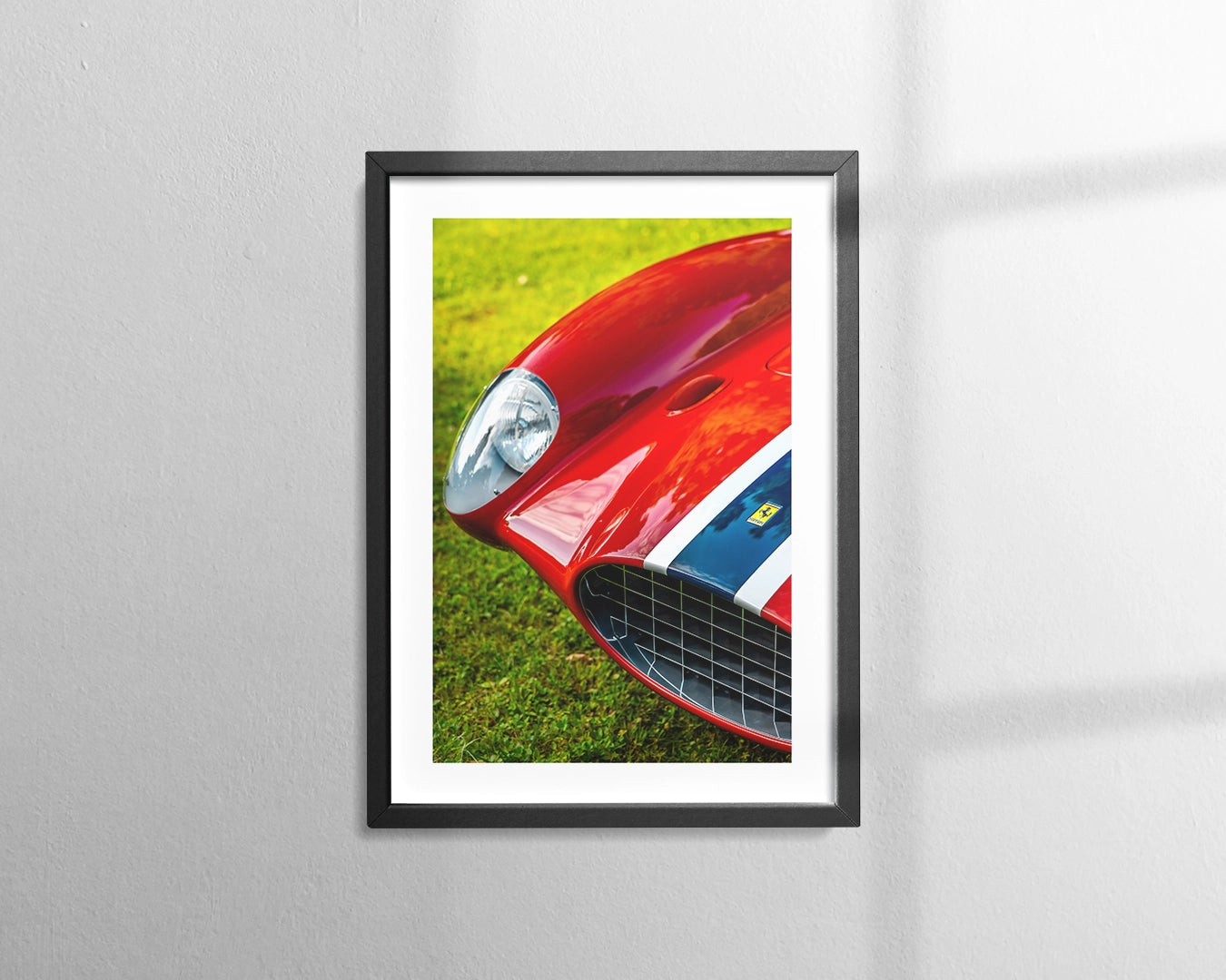 Ferrari 121 LM 1955 fine art photograph in black frame with museum-grade paper and plexiglass glazing